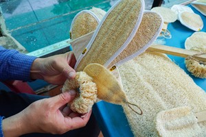 HOT SALE Blue Lotus 2025 <b>Soft</b> Loofah <b>Slippers</b> for Exfoliating Feet and Relaxing Home Spa - Product Image 4