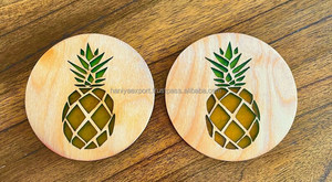 Dessous de verre en résine époxy en bois de conception personnalisée, tapis et coussinets élégants - Product Image 4