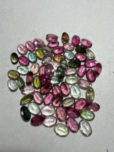 Turmalina Natural, Piedras Preciosas Sueltas, Rosa/Verde/Amarillo, Corte Ovalado Facetado, para Joyería, Certificadas por Terceros - Product Image 1