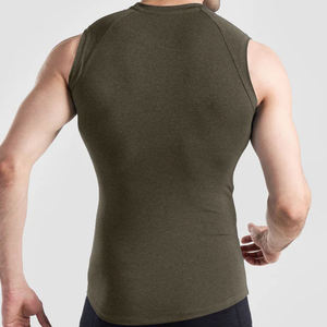 Chemises de compression sans manches surdimensionnées pour hommes avec logo personnalisé de qualité supérieure pour la salle de sport, la remise en forme, respirantes, à séchage rapide, veste de sport - Product Image 2