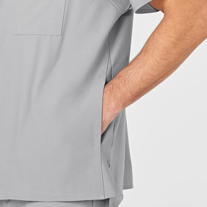 New Style Gray <b>Scrub</b> <b>Set</b> V-Neck Medical <b>Scrub</b> Suits Men <b>Scrub</b> <b>Set</b> For Unisex Hospital Clothing Wholesale Manufacturer - Product Image 6