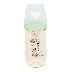 Bobdog Bebe-Chuchu Biberón de 270 ml, color menta, anticólicos, sin BPA, cuello ancho, fácil agarre, tapa de fácil apertura, marcas claras - Product Image 1