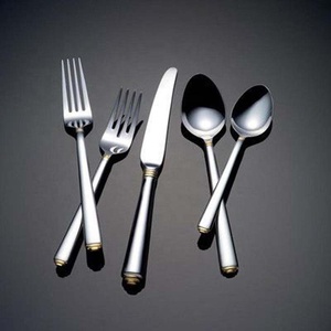 Simplicity Stainless Steel Cutlery <b>Set</b> Amazing Design Two-Shade Wooden round Handle Spoon Knife Fork <b>Flatware</b> <b>Set</b> - Product Image 3