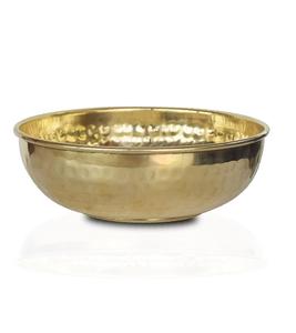 Brass Hammered Serving Bowl Handcrafted Metal Bowl for Dining <b>Table</b> Decor - Product Image 1