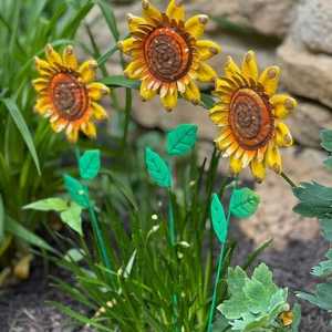 Metal Butterfly Garden Stakes Outdoor Decor Rustic Style Galvanized Steel Simple Design for Yard and Patio - Product Image 3