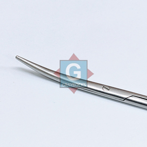 Tijeras de disección Metzenbaum con mango dorado, curvas, de acero inoxidable, para uso manual en cirugía general - Product Image 2