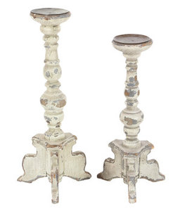 Ensemble de trois bougeoirs en bois élégamment fabriqués avec des plaques d'aluminium conçues pour ajouter un charme traditionnel et des accents en métal - Product Image 6