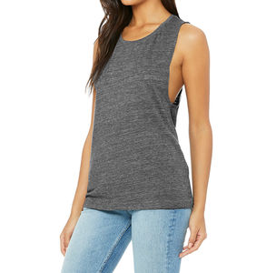 Camiseta sin Mangas de Primera Calidad para Mujer, de Algodón, Lisa, Veraniega, Sexy, con Cuello Redondo, para Ejercicio, Gimnasio, Uso Diario - Product Image 5