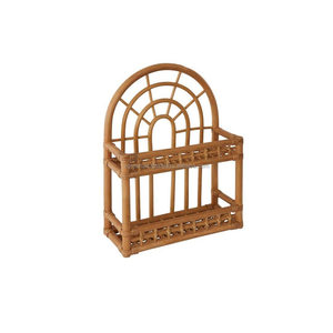 Handmade Rattan Arched Wall Mounted <b>Storage</b> <b>Shelf</b> Modern Multifunction Organizer for Living Room Bedroom Kitchen Bathroom - Product Image 3