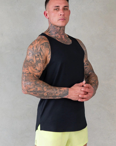 Camisetas sin mangas personalizadas para hombre con estampado digital, mezcla de poliéster/algodón de alta calidad, de secado rápido, transpirables, con patrón sólido, estilo urbano. - Product Image 2