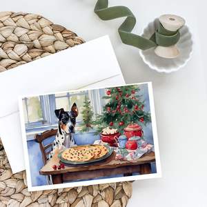 Catahoula Christmas Cookies Whimsical A7 Note Cards Paquete de 8 tarjetas en blanco con sobres Tarjetas de felicitación de tamaño 5x7 - Product Image 2