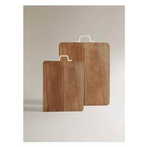Tabla de cortar de madera con asa y orificio para colgar para un fácil almacenamiento, para cortar y servir en la cocina - Product Image 1