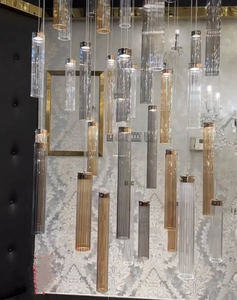 Dự án ánh sáng hiện đại cao Trần treo Glass ống đèn chùm ánh sáng cho khách sạn biệt thự bộ phận bán hàng - Product Image 4
