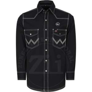 Chemise de soudage en coton respirant à carreaux ignifuge CAT2 pour hommes ZUNEZI, résistance à la chaleur 300-500°C, coutures soudées, pack respirateur - Product Image 1