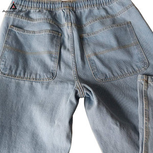 New Men's Fashionable Jogging <b>Jeans</b> Pants <b>Elastic</b> Bottom Casual Detail High Quality Stylish Pants - Product Image 6