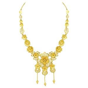 Collares Cortos Turcos de Latón con Baño de Oro de 14K, 18K, 24K, Estilo Tradicional de Dubái, Joyería Nupcial de Moda, Oro Joyería - Product Image 5
