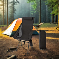 Chaise de camping Torik Moon Chair pliable, portable, ultralégère, en aluminium, tissu Oxford 600D, design moderne pour extérieur, plage, parc, salon