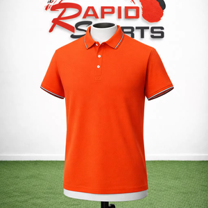 Tendances 2026 – Vente en gros usine – Chemises décontractées et sportives pour hommes en mélange de coton tricoté respirant – RAPID SPORTS - Product Image 1