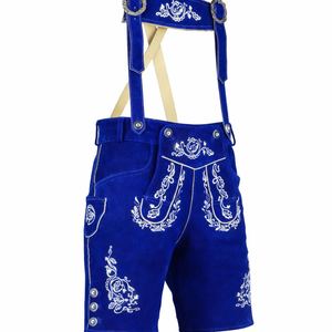 Lederhosen authentiques bleus alpins pour hommes, tailles européennes 46 à 60 - Product Image 1