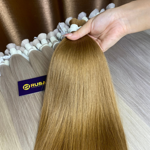 ผมต่อแบบเวอร์จิ้นแท้จากเวียดนาม สีบลอนด์ แบบซุปเปอร์ดับเบิ้ลดรอน ขายส่งจำนวนมาก ไม่มีส่วนผสมของเส้นใยสังเคราะห์ - Product Image 1