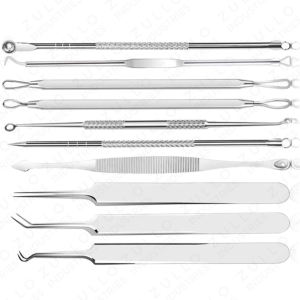 ชุดอุปกรณ์กำจัดสิวเสี้ยนและสิวอักเสบสแตนเลสสตีลระดับมืออาชีพ 15 ชิ้น พร้อมอุปกรณ์ทำความสะอาดรูขุมขนครบชุด พร้อมโลโก้แบบกำหนดเอง - Product Image 5