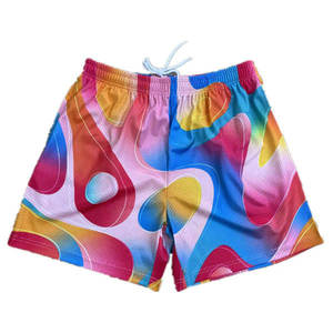 Shorts de sport en mesh personnalisés pour hommes, imprimés par sublimation, avec poches zippées. - Product Image 4