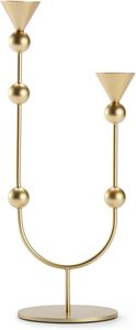 Gold Metal Candlestick Holder for Living Room Church Dining Table Restaurant-Modern Luxury Christmas <b>Dinner</b> <b>Candle</b> Light - Product Image 4