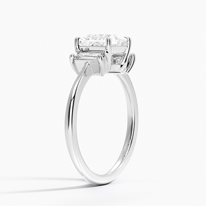 BOJ <b>Ring</b> 0103 Princess Cut 925 <b>Silver</b> Halo Stone Prong Setting <b>Solitaire</b> Diamond <b>Ring</b> 2ct D Color VVS1 Moissanite GRA Certified - Product Image 2