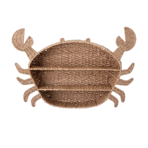 Estante infantil de alta calidad con forma de cangrejo, decoración de pared de mimbre natural para habitación infantil, adorable almacenamiento y exhibición para guardería. - Product Image 1