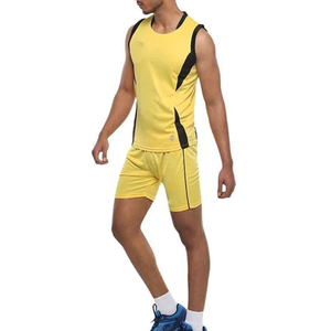 Ensemble Maillot et Short de Volleyball Jaune pour Homme – Débardeur Sans Manches, Taille Élastique, Anti-Transpiration, Tenue de Sport d'Été, Personnalisation Frontale pour Équipe - Product Image 5