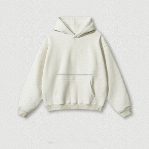 Fabrication de sweats à capuche surdimensionnés pour hommes de luxe en gros, coton lourd 345 g/m², polaire sans cordon - Product Image 3