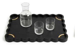 Plateau de service en bois d'acacia, assiette à steak en bois, plateau rectangulaire pour aliments avec rainures profondes, planche à viande sculptée antidérapante, plateau personnalisable - Product Image 5