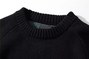 Venta al por Mayor de Servicios OEM ODM, Suéter Personalizado para Hombre con Logotipo Jacquard Antiarrugas de Poliéster 240g para Otoño/Invierno - Product Image 3