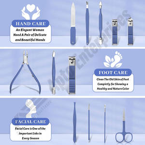 ชุดทำเล็บเท้าแบบพกพาสำหรับเดินทางชุดทำเล็บมือและเล็บเท้า12ชิ้นทำจากสแตนเลสสุดหรู - Product Image 5