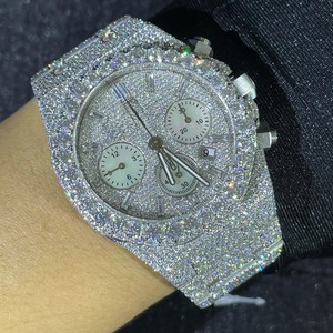 Relojes de Pulsera de Cristal de Zafiro Mecánicos Automáticos de Moda Hip Hop Clásicos Unisex Hechos a Mano con Joyas de Belleza Personalizadas, Resistentes al Agua hasta 100 Bares - Product Image 6