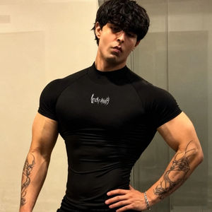 Camiseta Deportiva de Compresión Casual para Hombre, Ropa de Gimnasio de Secado Rápido, Transpirable, Ecológica, 100% Poliéster, Estampado Personalizado de Alta Calidad 20 - Product Image 2