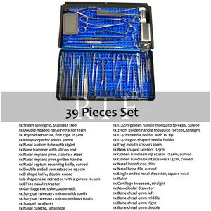 Ensemble d'instruments chirurgicaux pour rhinoplastie, 39 pièces, ensemble d'instruments de chirurgie nasale en plastique par Raw to Fine - Product Image 6