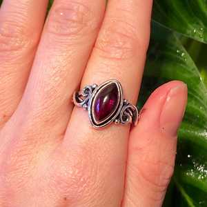 Handmade Red Garnet <b>Ring</b> 925 Sterling Silver Gothic Witchy Vampire Jewelry Magical Crystal <b>Statement</b> <b>Ring</b> Wholesale - Product Image 2