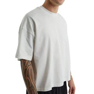 เสื้อยืดโอเวอร์ไซส์ผู้ชาย คอโอ ทรงหลวม ผ้าคอตตอน 100% น้ำหนัก 200 กรัม ผ้าถัก ระบายอากาศได้ดี พิมพ์ลายดิจิตอล สไตล์ลำลอง - Product Image 4