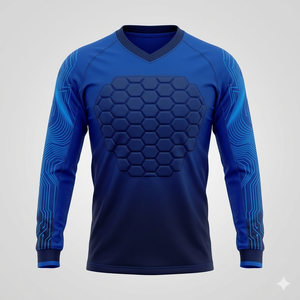 เสื้อผู้รักษาประตูฟุตบอลแบบซับลิเมชั่นสั่งทำพิเศษ 100% โพลีเอสเตอร์ ระบายอากาศได้ดี ลายตัวอักษรไล่เฉดสีด้านหน้า แขนยาว ซับเหงื่อได้ดี - Product Image 1