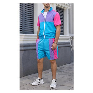 Vintage Solid Windbreaker Jacket Track Suit Disco Outfit Workout <b>Set</b> Retro Streetwear Fashion Two Piece Athletic Jacket Pants - Product Image 5