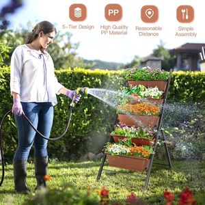 Fioriera Verticale a 5 Livelli con 5 Contenitori per Vasi e Fioriere - Product Image 3