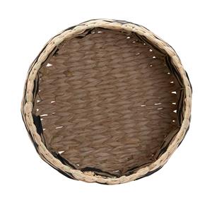 Round water <b>hyacinth</b> <b>basket</b> in natural color with black spots Handmade Storage <b>Basket</b> Wholesale eco-friendly Made in Vietnam - Product Image 4