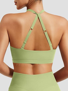 Sujetador Deportivo Personalizado para Mujer con Diseño Cruzado en la Parte Delantera, Transpirable, para Yoga, Fitness y Entrenamiento - Product Image 3