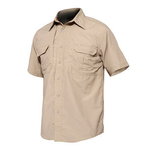 เสื้อเชิ้ตผู้ชายคุณภาพสูงสำหรับกิจกรรมกลางแจ้ง แนวทหาร ลำลอง ใส่ทำงานได้ แห้งเร็ว มีซิป คอปกสี่เหลี่ยม ปรับแต่งได้ - Product Image 2