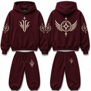 Conjunto de Sudadera con Capucha y Pantalones Deportivos Extra Grandes de Primera Calidad, Sudadera con Capucha Bordada Personalizada de Gran Peso - Product Image 6