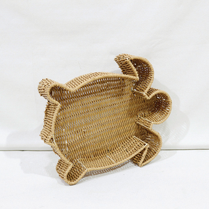 Bandeja de Servir de Ratán PE Hecha a Mano con Diseño de Tortuga, Bandeja Decorativa sin Acabado para Uso Residencial - Product Image 4