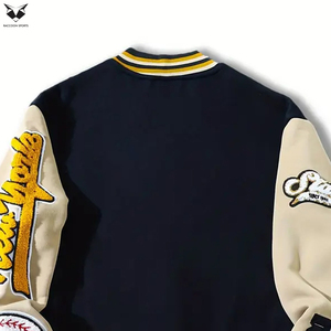 2026 New Trend Men's Varsity <b>Jacket</b> Patchwork Letter Print Streetwear Loose Fit College Baseball <b>Jacket</b> Coat For Unisex - Product Image 2