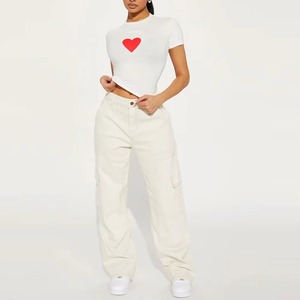 Wholesale Oversize Breathable Lightweight Ladies Cargo <b>Pant</b> New Arrival Casual Wear Fleece Women Flared Cargo <b>Pants</b> - Product Image 2