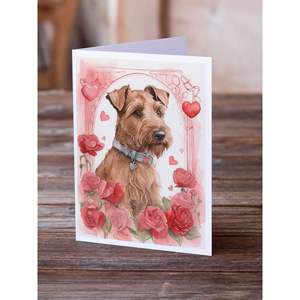 ไอริชเทอร์เรียร์วาเลนไทน์กุหลาบแปลกๆขนาด A7 5x7การ์ดเปล่าแพ็ค8ใบพร้อมการ์ดอวยพรซองจดหมาย - Product Image 2